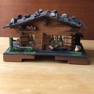 Vintage Swiss Chalet Music Box